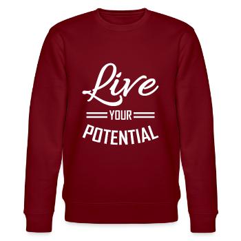 Motivation - Stanley/Stella Unisex Bio-Sweatshirt CHANGER  - Burgunderrot - Vorne - Nik (191cm) & Marisol (170cm)