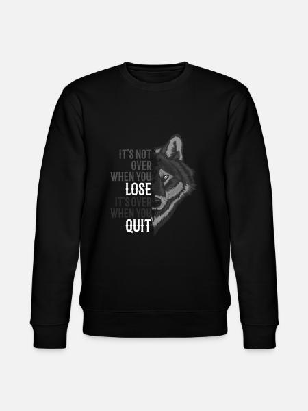Wolf - Success Motivation Sayings - Stanley/Stella CHANGER Unisex Organic Sweatshirt - black