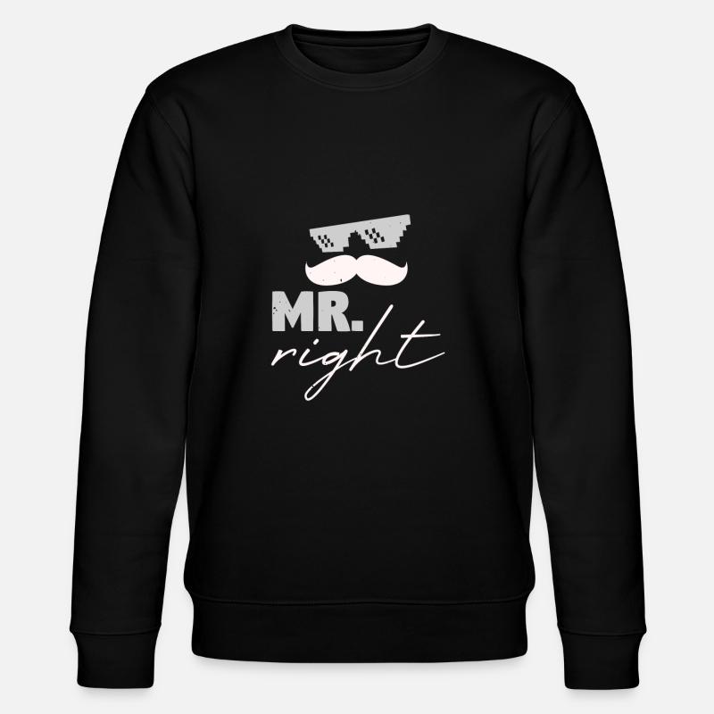 Mr Right - Partnerlook - Stanley/Stella Unisex Bio-Sweatshirt CHANGER  - Schwarz