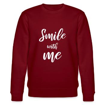 Smile with me - Sweat bio CHANGER Stanley/Stella Unisexe - bordeaux - Devant - Nik (191cm) & Marisol (170cm)