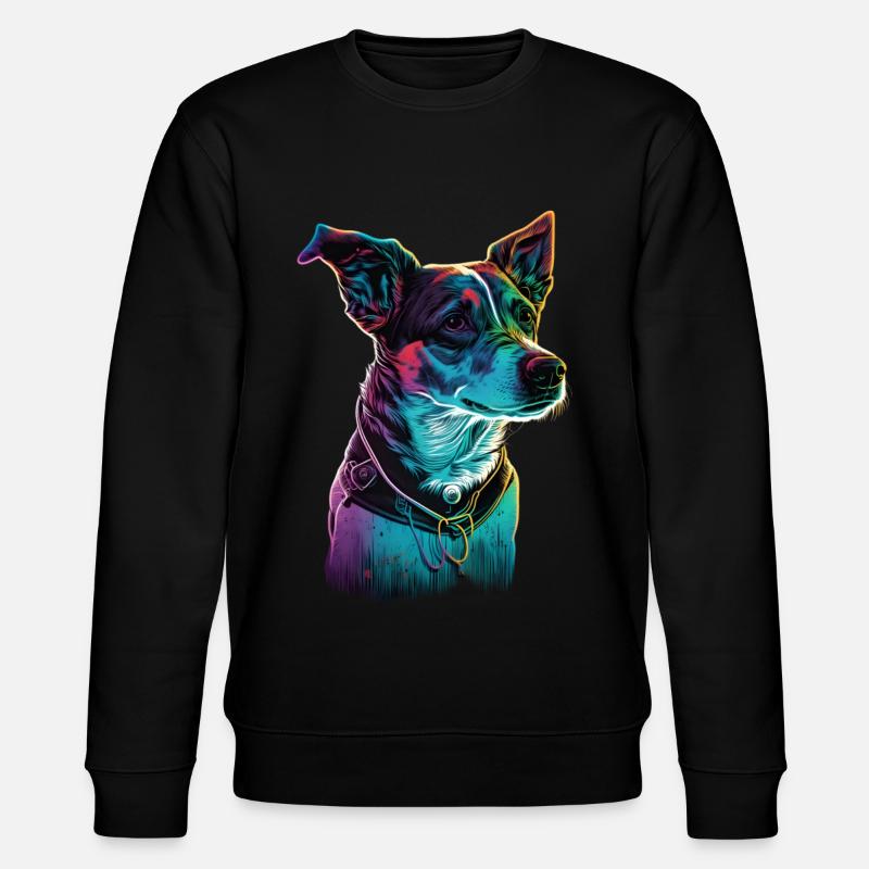 Jack Russell 80s - Stanley/Stella Unisex Bio-Sweatshirt CHANGER  - Schwarz