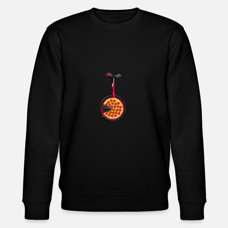 Pizza unicycle - Stanley/Stella CHANGER Unisex Organic Sweatshirt - black