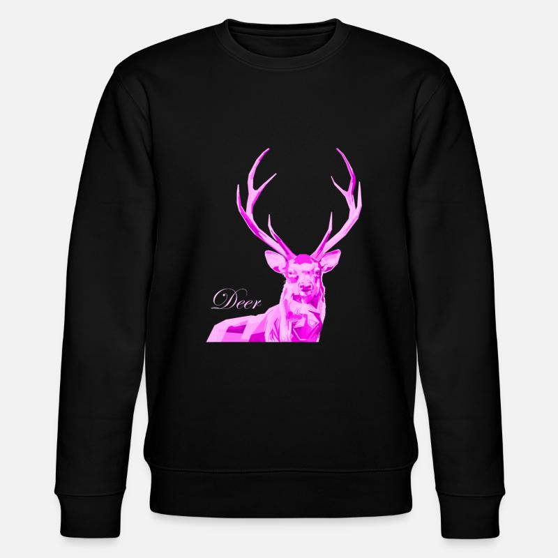 Cerf rose - Sweat bio CHANGER Stanley/Stella Unisexe - noir