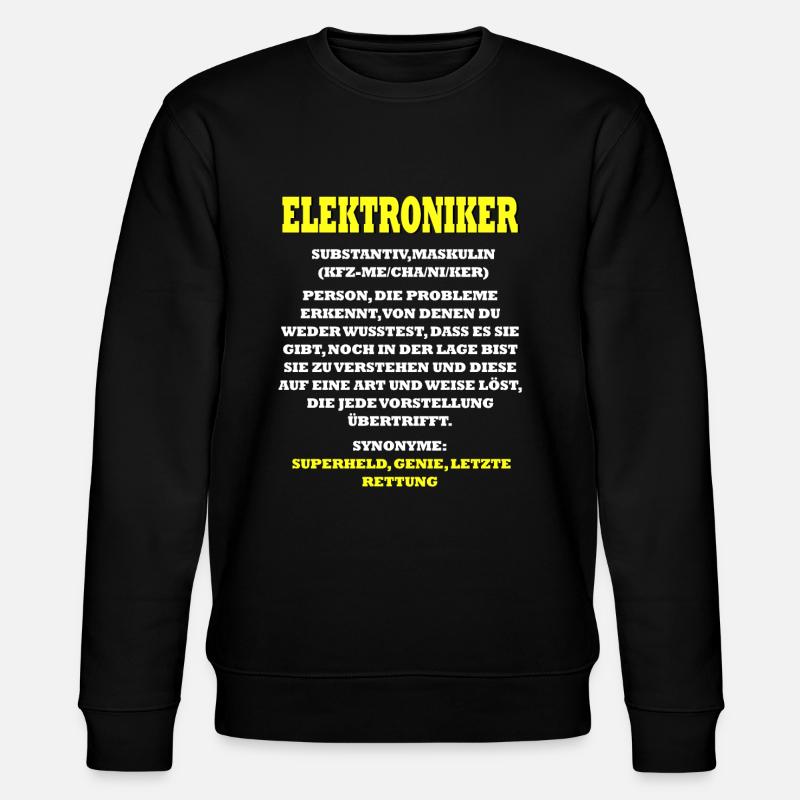 Elektroniker - Stanley/Stella Unisex Bio-Sweatshirt CHANGER  - Schwarz