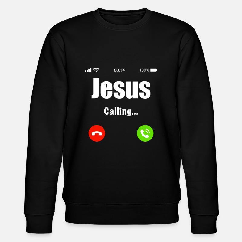 Jesus Christus - Stanley/Stella Unisex Bio-Sweatshirt CHANGER  - Schwarz