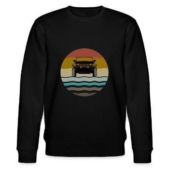 Off-road vehicle - Stanley/Stella CHANGER Unisex Organic Sweatshirt - black - Front - Nik (191cm) & Marisol (170cm)