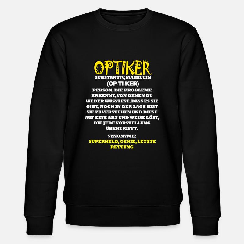 Optiker - Stanley/Stella Unisex Bio-Sweatshirt CHANGER  - Schwarz