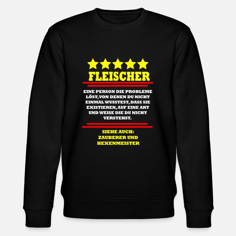 Fleischer - Stanley/Stella Unisex Bio-Sweatshirt CHANGER  - Schwarz