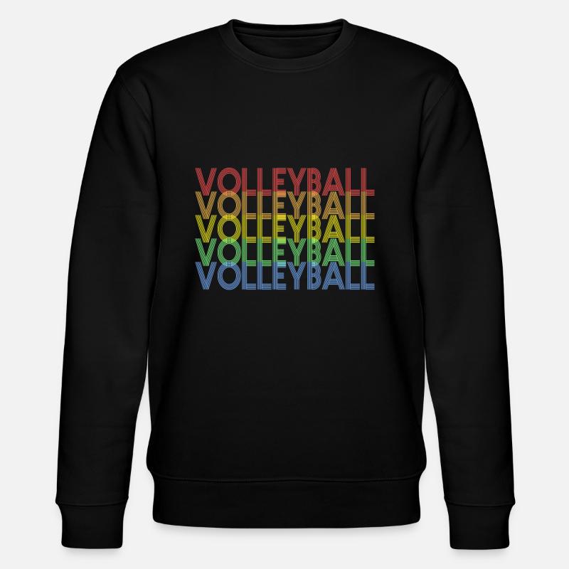 Volleyball Retro - Stanley/Stella Unisex Bio-Sweatshirt CHANGER  - Schwarz