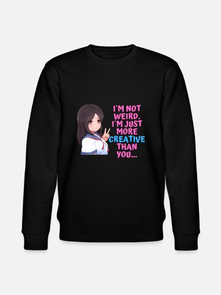 Funny anime saying design - Stanley/Stella CHANGER Unisex Organic Sweatshirt - black