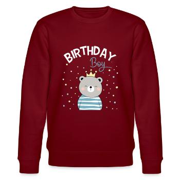 Geburtstagskind Kindergeburtstag Birthday Boy - Stanley/Stella Unisex Bio-Sweatshirt CHANGER  - Burgunderrot - Vorne - Nik (191cm) & Marisol (170cm)