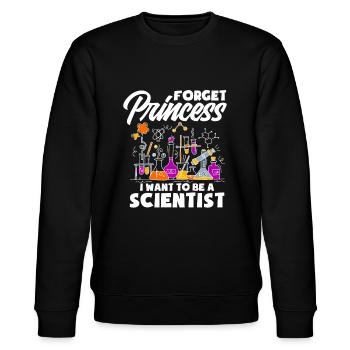 Forget Princess I Want To Be A Scientist - Stanley/Stella Unisex Bio-Sweatshirt CHANGER  - Schwarz - Vorne - Nik (191cm) & Marisol (170cm)