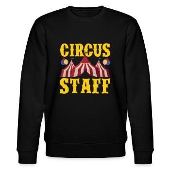 Circus Staff Vintage Circus Birthday Costume - Stanley/Stella CHANGER Unisex Organic Sweatshirt - black - Front - Nik (191cm) & Marisol (170cm)