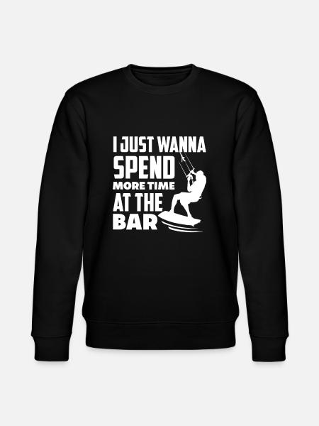 Funny kitesurfer kiteboarding kitesurfing kiting - Stanley/Stella CHANGER Unisex Organic Sweatshirt - black
