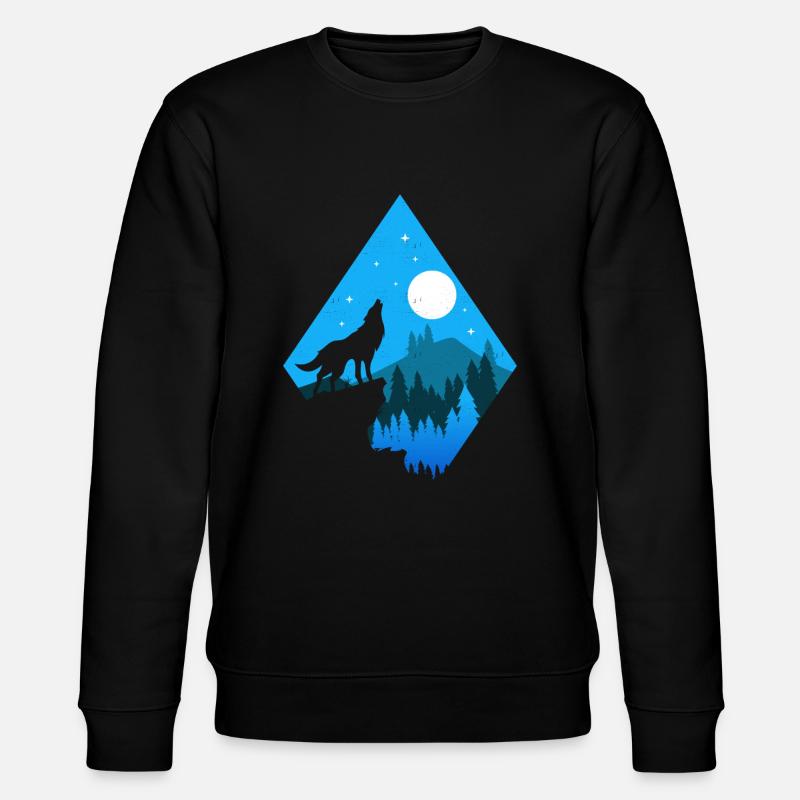 Idée cadeau Wolves Wolf - Sweat bio CHANGER Stanley/Stella Unisexe - noir