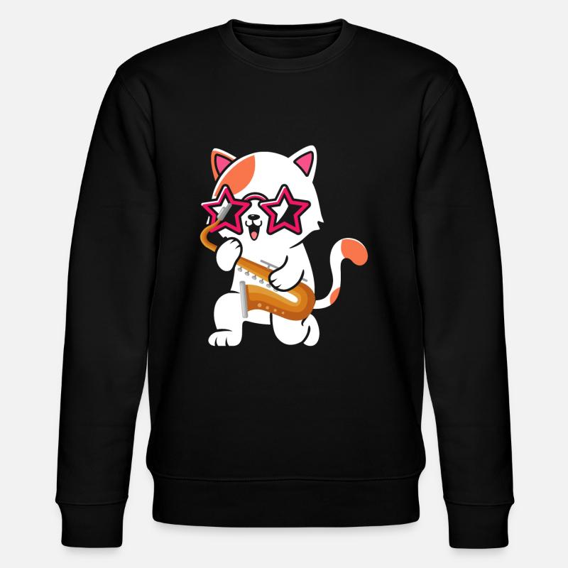 Saxophone Jazz - Stanley/Stella CHANGER Unisex Organic Sweatshirt - black
