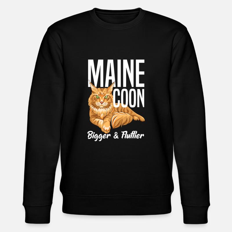 Maine Coon Chat - Sweat bio CHANGER Stanley/Stella Unisexe - noir