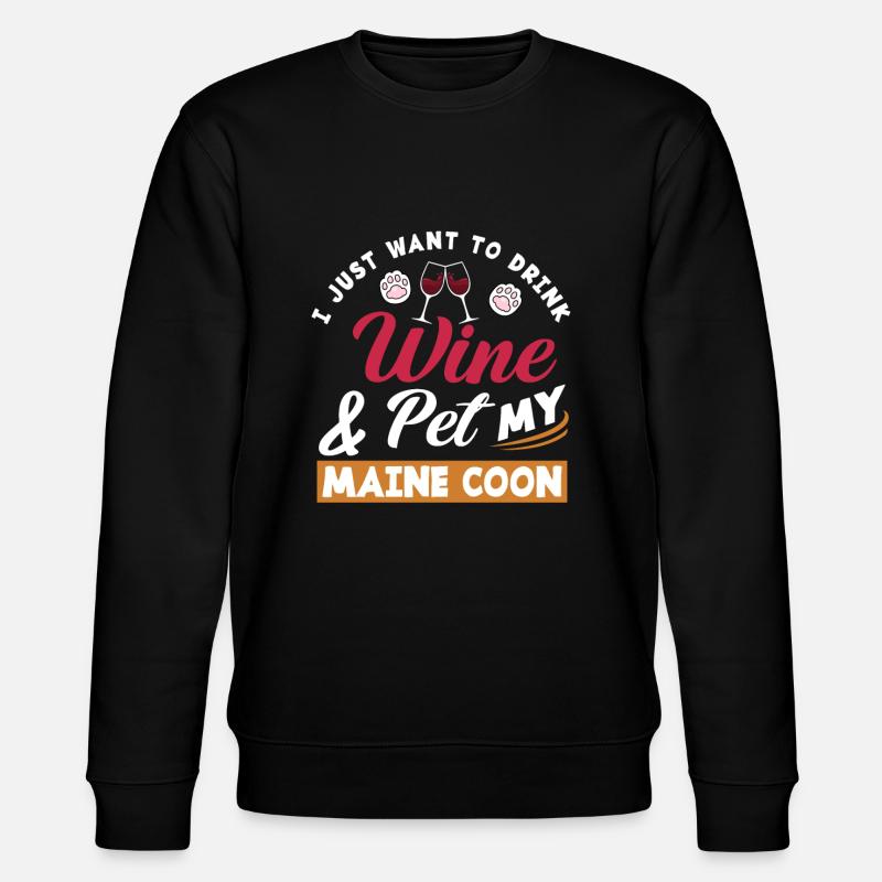 Maine Coon Chat - Sweat bio CHANGER Stanley/Stella Unisexe - noir