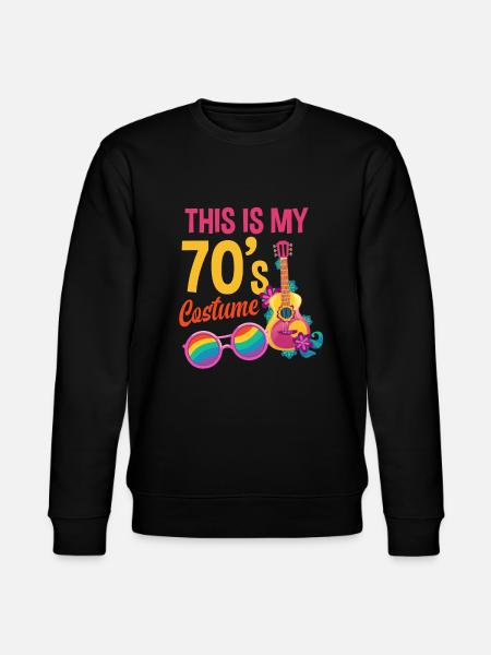 70s Party Outfit Costume 70s Party - Stanley/Stella CHANGER Unisex Organic Sweatshirt - black