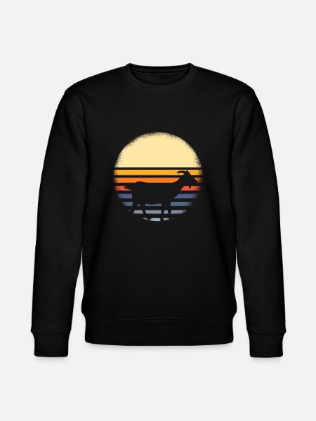 Retro Goat Goat Goats - Stanley/Stella CHANGER Unisex Organic Sweatshirt - black