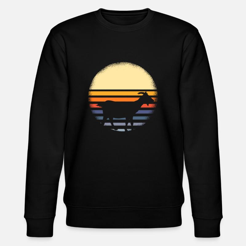 Chèvre rétro Chèvre Chèvre - Sweat bio CHANGER Stanley/Stella Unisexe - noir