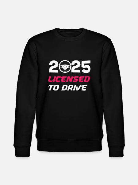 Driver's License Passed Gift - Stanley/Stella CHANGER Unisex Organic Sweatshirt - black