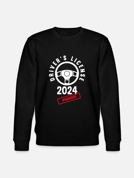 Driver's License Passed Gift - Stanley/Stella CHANGER Unisex Organic Sweatshirt - black