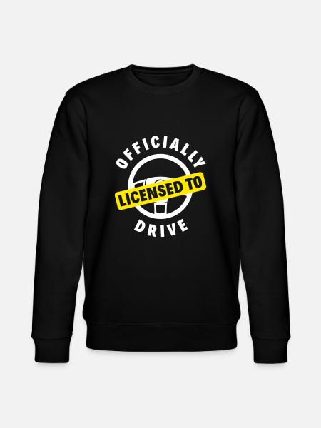 Driver's License Passed Gift - Stanley/Stella CHANGER Unisex Organic Sweatshirt - black