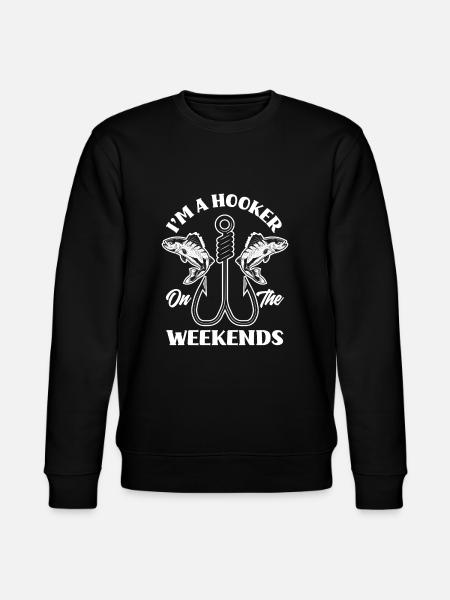 Fun Fishing Angler Fisherman Gift - Stanley/Stella CHANGER Unisex Organic Sweatshirt - black