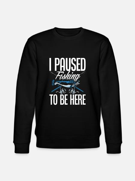 Fun Fishing Angler Fisherman Gift - Stanley/Stella CHANGER Unisex Organic Sweatshirt - black