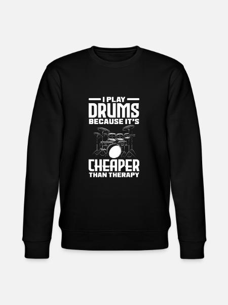 Drums Drummer Gift - Stanley/Stella CHANGER Unisex Organic Sweatshirt - black
