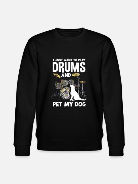 Drums Drummer Gift - Stanley/Stella CHANGER Unisex Organic Sweatshirt - black