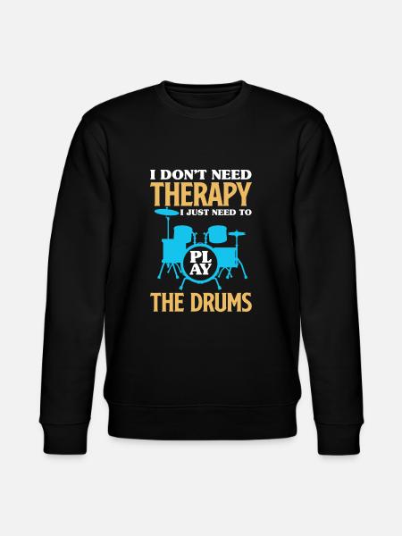 Drums Drummer Gift - Stanley/Stella CHANGER Unisex Organic Sweatshirt - black