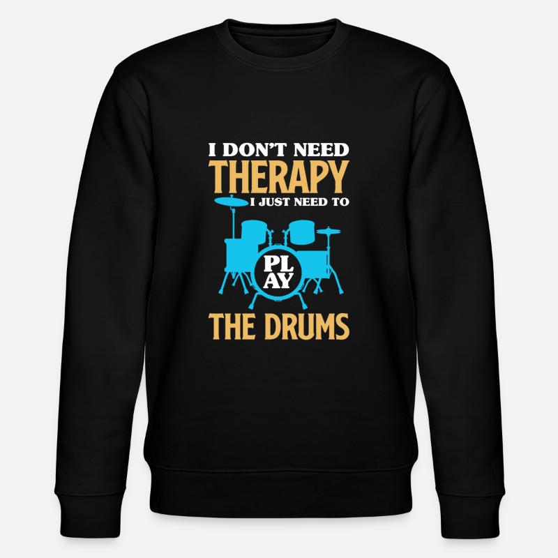 Drums Drummer Gift - Stanley/Stella CHANGER Unisex Organic Sweatshirt - black