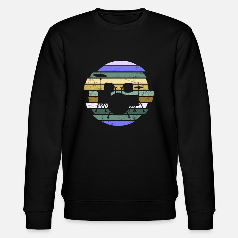 Drums Drummer Gift - Stanley/Stella CHANGER Unisex Organic Sweatshirt - black