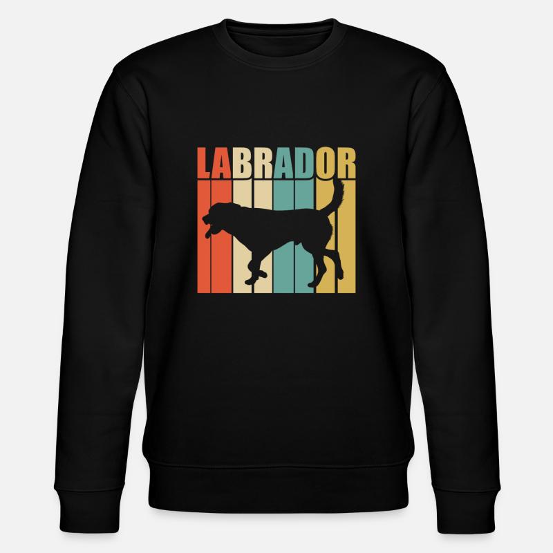 Retro Labrador - Stanley/Stella CHANGER Unisex Organic Sweatshirt - black