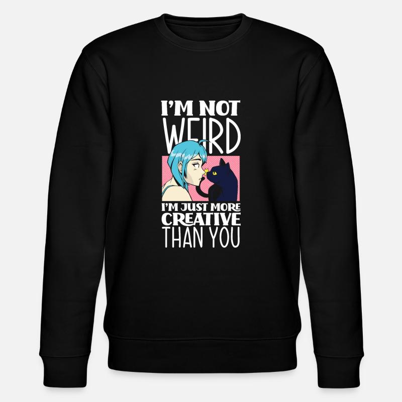Funny Anime Gift - Stanley/Stella CHANGER Unisex Organic Sweatshirt - black
