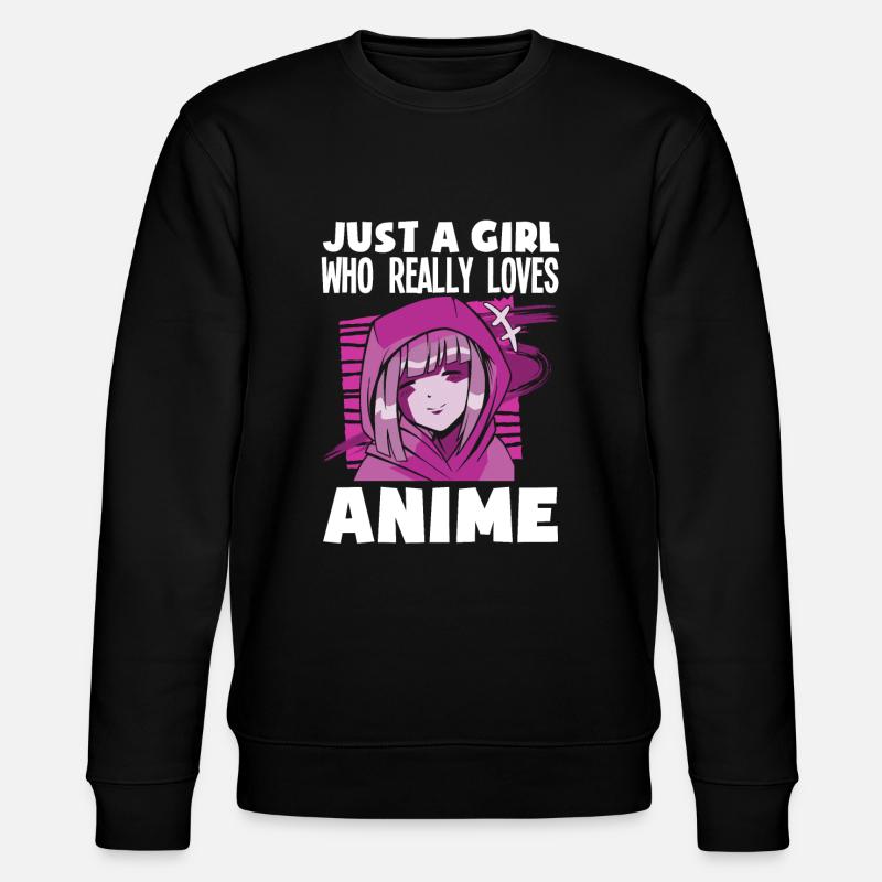 Funny Anime Gift - Stanley/Stella CHANGER Unisex Organic Sweatshirt - black
