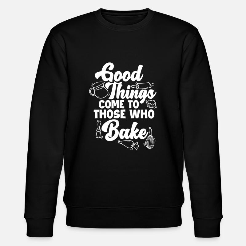 Lustiges Hobby Bäcker Geschenk - Stanley/Stella Unisex Bio-Sweatshirt CHANGER - Schwarz