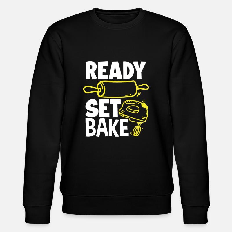 Funny Hobby Baker Gift - Stanley/Stella CHANGER Unisex Organic Sweatshirt - black