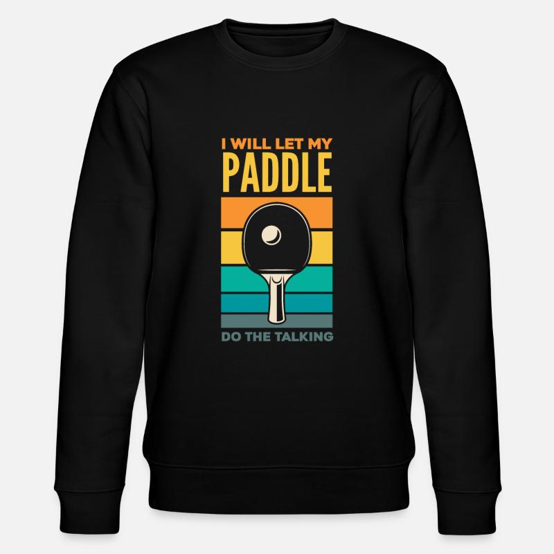 Fun Table Tennis Gift - Stanley/Stella CHANGER Unisex Organic Sweatshirt - black
