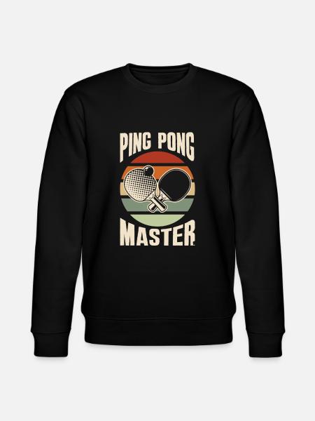 Fun Table Tennis Gift - Stanley/Stella CHANGER Unisex Organic Sweatshirt - black