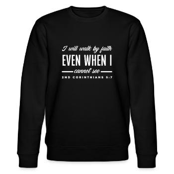 Jesus Christus Christ Religion Religiös - Stanley/Stella Unisex Bio-Sweatshirt CHANGER  - Schwarz - Vorne - Nik (191cm) & Marisol (170cm)