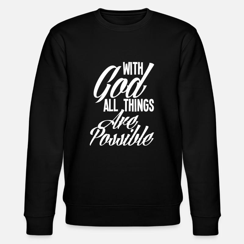 Jésus-Christ-Christ Religion Religieuse - Sweat bio CHANGER Stanley/Stella Unisexe - noir