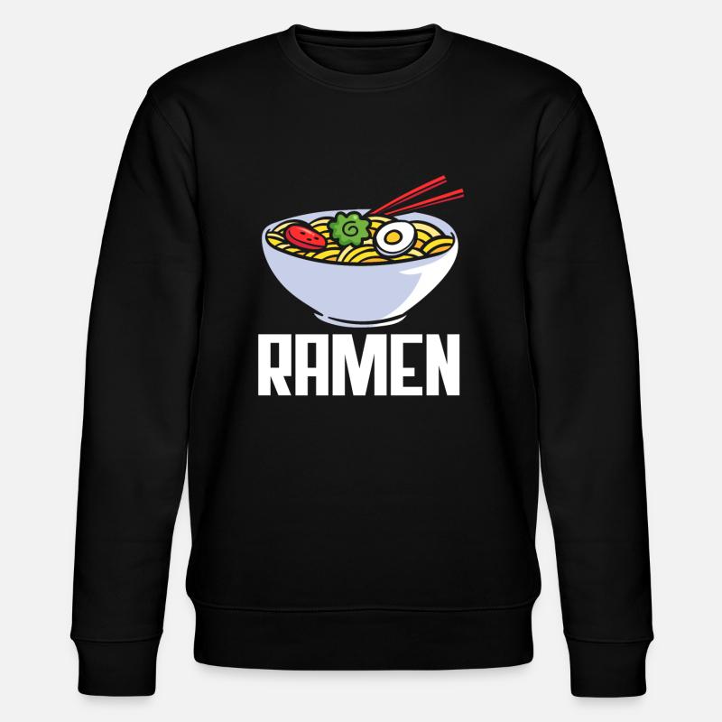 Lustiges Ramen Geschenk - Stanley/Stella Unisex Bio-Sweatshirt CHANGER  - Schwarz