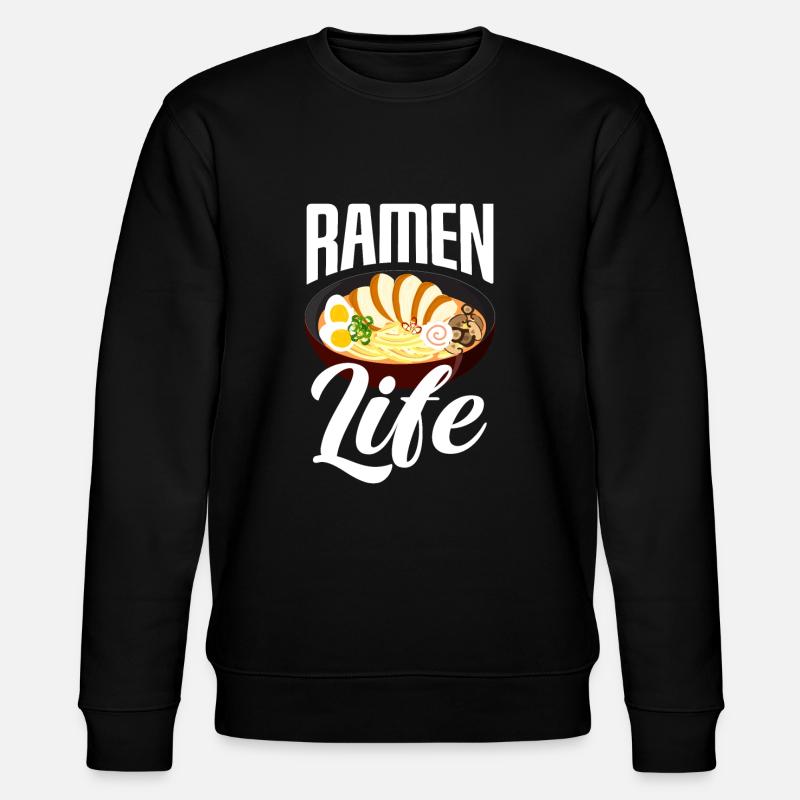Funny Ramen Gift - Stanley/Stella CHANGER Unisex Organic Sweatshirt - black