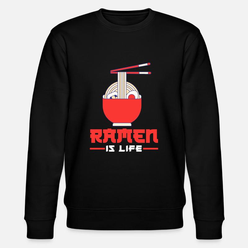 Funny Ramen Lover Gift - Stanley/Stella CHANGER Unisex Organic Sweatshirt - black