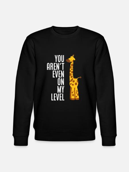 Funny Giraffe Gift - Stanley/Stella CHANGER Unisex Organic Sweatshirt - black