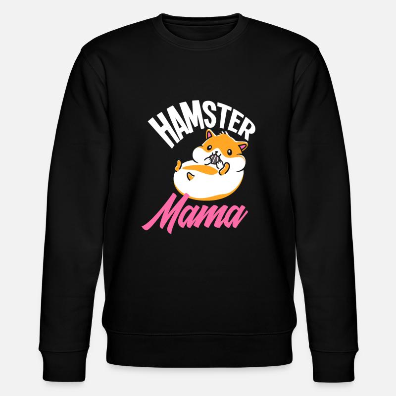Hamster Mama Lustiges Hamster Geschenk - Stanley/Stella Unisex Bio-Sweatshirt CHANGER  - Schwarz