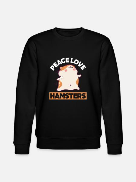 Funny Hamster Gift - Stanley/Stella CHANGER Unisex Organic Sweatshirt - black
